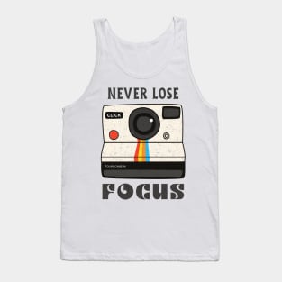 Photographer Focus 70s Photo Camera Vintage Tank Top